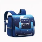Blauer Kinder-Rucksack aus PU mit großem Fassungsvermögen und sehr hoher Qualität.