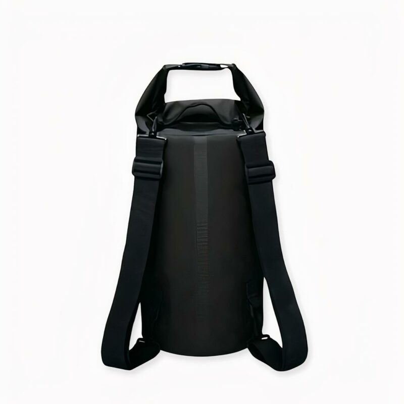Wasserdichter Strandrucksack aus schwarzem PVC