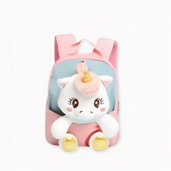 Lilliput-Rucksack für kleine Mädchen mit Einhorn, blau und rosa.
