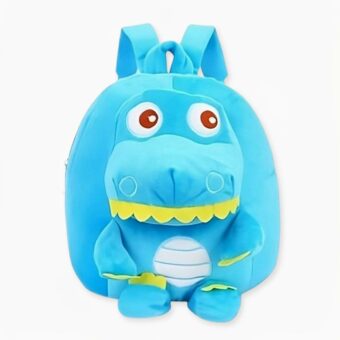 Lilliputaner Dinosaurier-Rucksack aus blauem Fleece. Gute Qualität und sehr modisch.