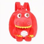 Lilliputaner Dinosaurier-Rucksack aus rotem Fleece. Gute Qualität und sehr modisch.