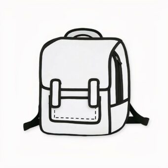 Kreativer Schulranzen mit 2D-Design für Mädchen, sehr trendy.