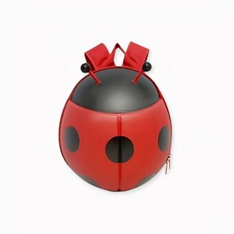 Farbenfroher Marienkäfer-Rucksack für Kinder in rot und schwarz. Gute Qualität und sehr modisch.