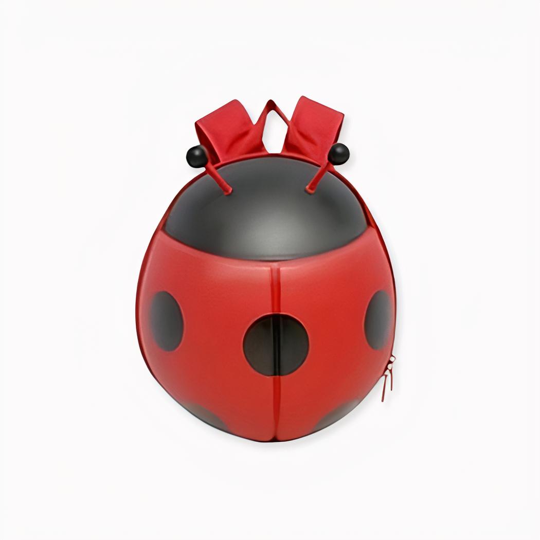 Farbenfroher Marienkäfer-Rucksack für Kinder in rot und schwarz. Gute Qualität und sehr modisch.