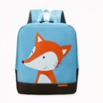 Kinderrucksack mit einem niedlichen bunten Fuchs als Tiermotiv. Gute Qualität und sehr modisch.
