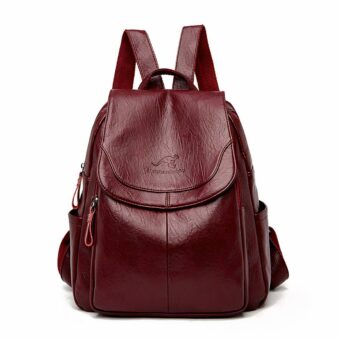 Eleganter Damen-Rucksack aus veganem Leder