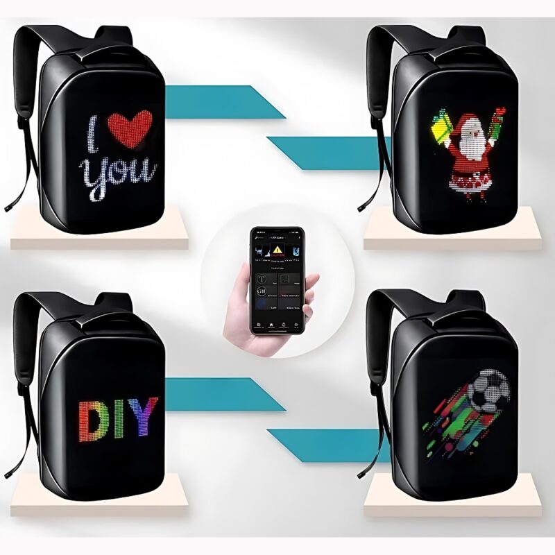 Rucksack mit programmierbarem LED-Display