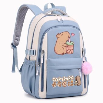 Kinderrucksack Capybara mit Bubble Tea, Ansicht 1