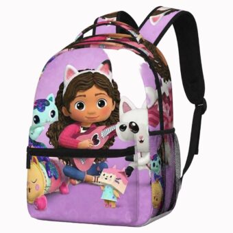 Violetter Gabby Chat Rucksack mit Musikbühnen-Motiv, Ansicht 1