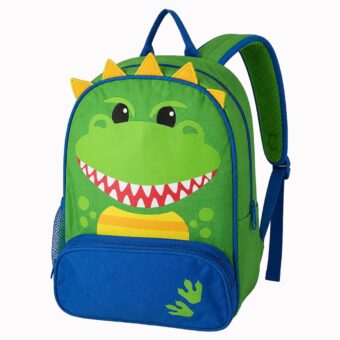 Grüner Dinosaurier-Rucksack für Kinder, Ansicht 1