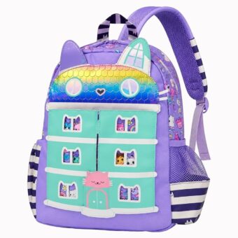 Gabby Chat Rucksack in Form eines farbenfrohen Hauses, Ansicht 1