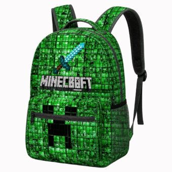 Minecraft Rucksack mit Creeper-Motiv, Ansicht 1