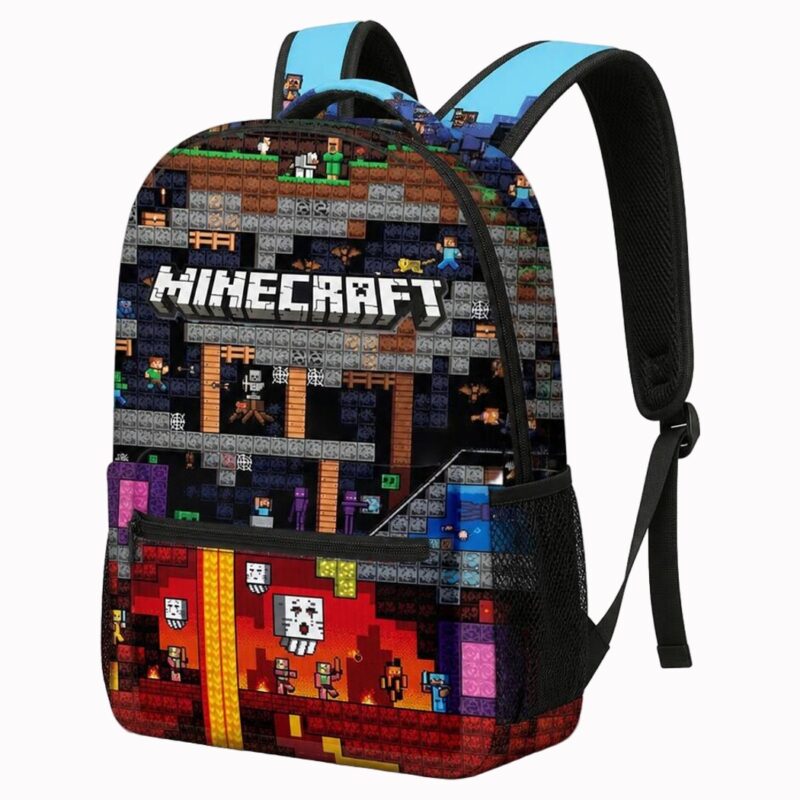 Minecraft Rucksack mit Nether-Motiv, Ansicht 1