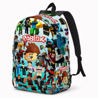 Roblox Rucksack mit Collage-Design, Ansicht 1
