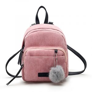 Kleinformatiger Damen-Rucksack aus Cord - Mädchen-Rucksack Schulrucksack