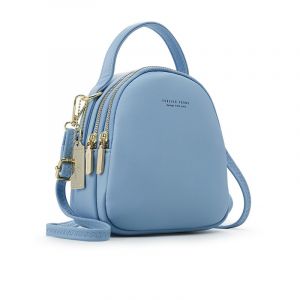 Kleiner Multi-Reißverschluss-Rucksack für Frauen - Blau - Rucksäcke Rucksäcke