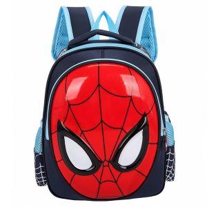 Spiderman 3D Maske Rucksack - Dunkelblau - Schulrucksack Rucksack