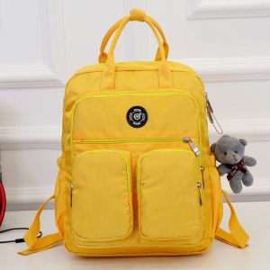 Damen Rucksack aus Nylon - Gelb - Handtasche Rucksack