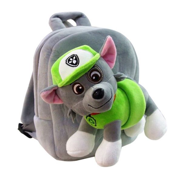 Pat'Patrol Rucksack Mit Abnehmbarem Plüschtier - Grün - Plüschtier Hund