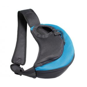 Rucksack mit nur einem Schulterriemen für Hunde - L, Hellblau - Hund Katze