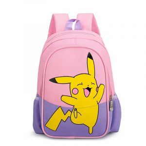 Kinder Rucksack mit Pikachu Aufdruck - Violett - Schulrucksack Rucksack