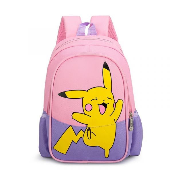Kinder Rucksack Mit Pikachu Aufdruck - Violett - Schulrucksack Rucksack