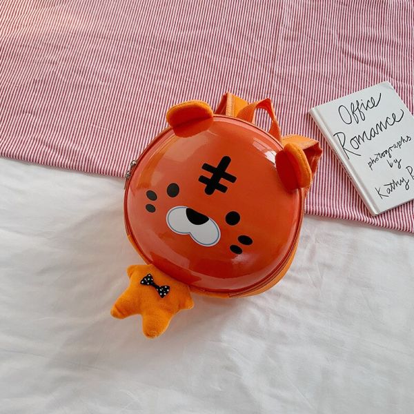 Mini 3D Cartoon Rucksack Für Kinder - Orange - Schulrucksack Rucksack