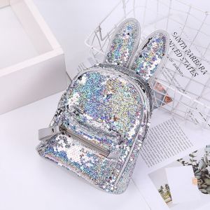 Glitter-Rucksack mit Hasenohren - Silber - Rucksack für Kinder Produkte
