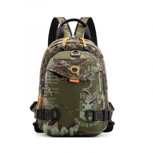 Kompakter und stilvoller Rucksack für Männer - Militärgrün - Schultertasche Tasche