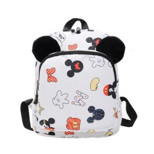 Kinderrucksack mit Mickey-Mouse-Print - Weiß - Schulrucksack Schulrucksack Rucksack Mädchen