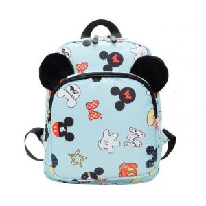 Kinderrucksack mit Mickey-Mouse-Print - Blau - Schulrucksack Tasche