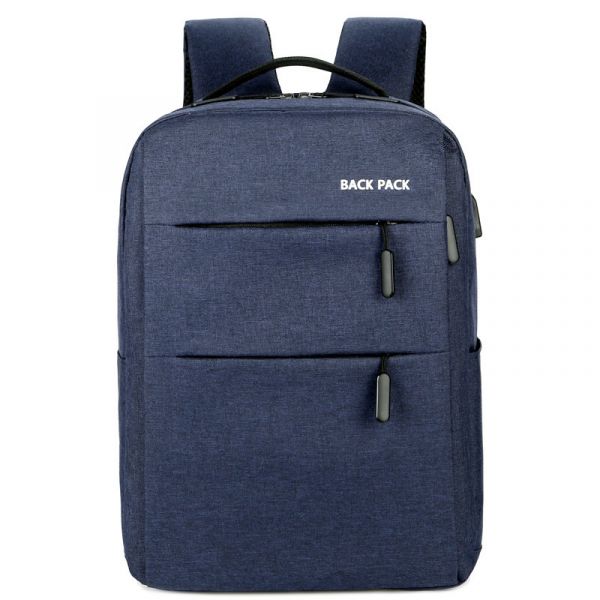 Multi-Pocket Rucksack Grau - Blau - Rucksack Handtasche