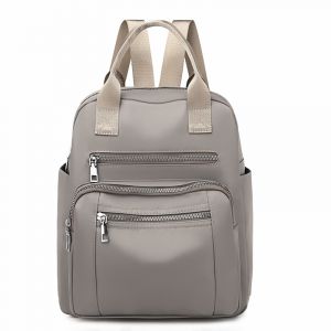 Lässiger Damen-Rucksack, ideal für Reisen - Grau - Handtasche Rucksack