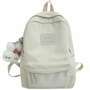 Wasserdichter Nylon-Rucksack für Teenager - Weiß - Handtasche Rucksack
