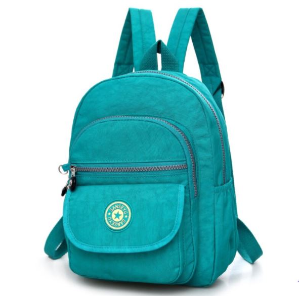 Mini Wasserdichter Damen Rucksack Einfarbig - Grün - Rucksack Handtasche