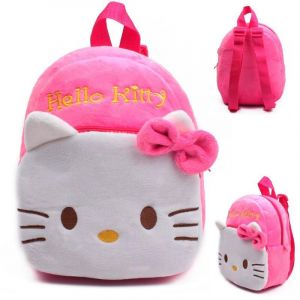 Hello Kitty Kinder Rucksack Plüsch - Dunkelrosa - Schulrucksack Schulrucksack Rucksack für Kinder