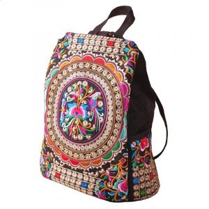 Damen-Rucksack im ethnischen Stil - Rucksack mit Stickerei