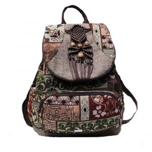 Vintage Rucksack mit ethnischem Muster - Handtasche Rucksack