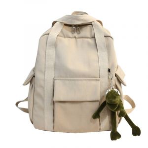 Damen-Rucksack mit Schlüsselanhänger Mini Plüsch Frosch