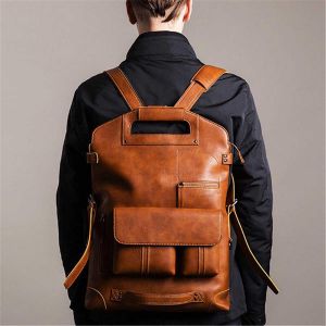 Design Rucksack aus Leder - Braun - Handtasche Leder