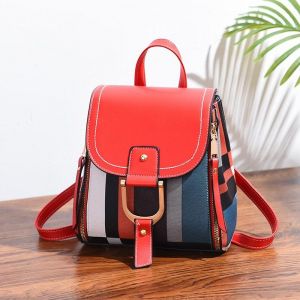 Rucksack Vintage Multicolor - Rot - Rucksack Handtasche