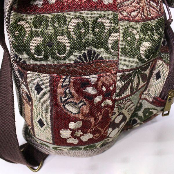 Vintage-Rucksack Mit Ethnischem Muster