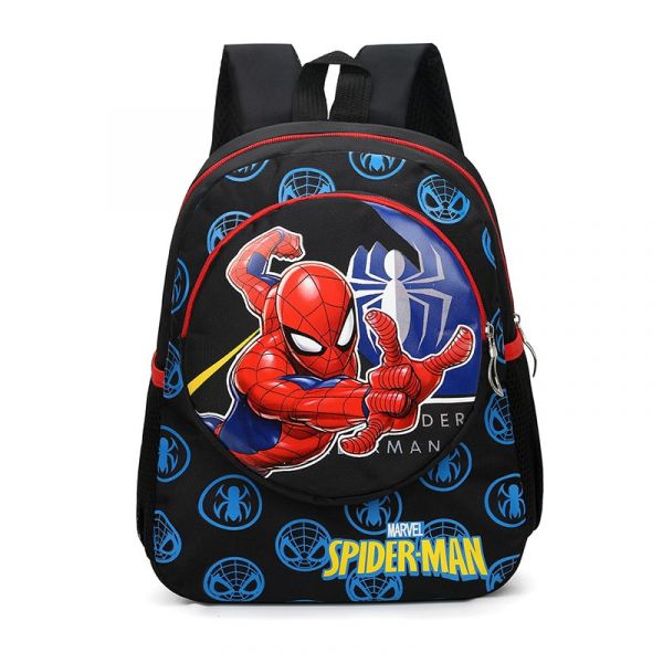 Süßer Und Farbenfroher Spiderman-Rucksack In Schwarz Mit Weißem Hintergrund