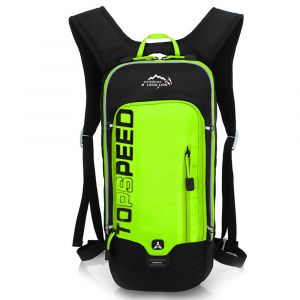 Ski-Rucksack 6L wasserdicht und atmungsaktiv grün und schwarz mit weißem Hintergrund