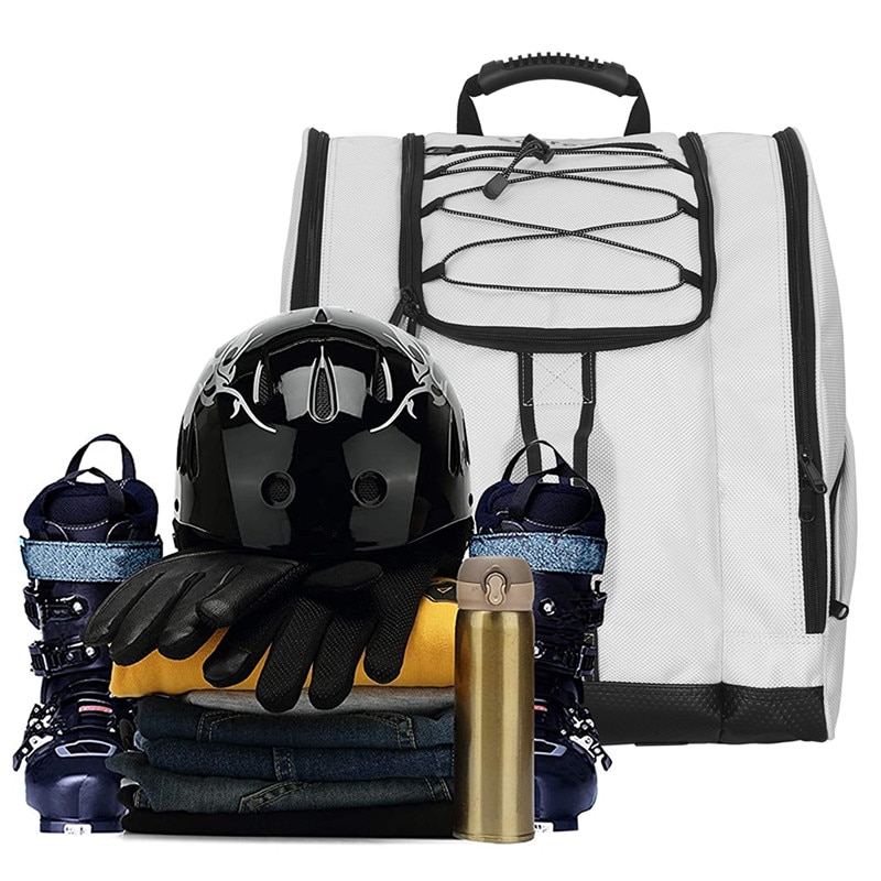 Wasserdichte Skitasche mit großem Fassungsvermögen für Skiausrüstungen grau