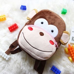 Plüsch-Affen-Rucksack für Kinder mit großem Mund