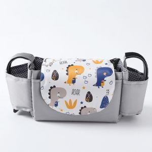 Kinderwagentasche mit Motiv für modisches graues Babyzubehör