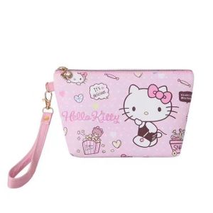 Kosmetiktasche aus PU mit hübschem Hello Kitty-Motiv in Rosa