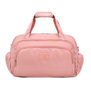 rosafarbene Multifunktionshandtasche für Frauen mit mehreren Reißverschlusstaschen